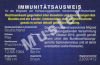 Muster Immunitätsausweis Vorderseite