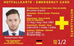 Muster Organspendeausweis Vorderseite