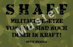 Muster SHAEF-Karte Vorderseite